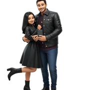 happy couple stylish moment sticker
