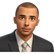 formal portrait of a man sticker