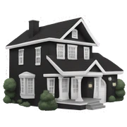 Black and White House  sticker