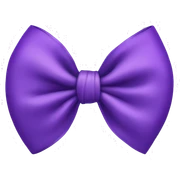 purple bow sticker