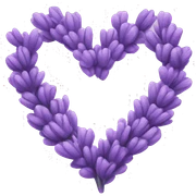 Lavender heart sticker