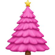 Pink Christmas tree sticker