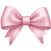 light pink ribbon bow sticker