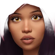 portrait of a girl with pink hair sticker