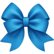 Blue bow sticker