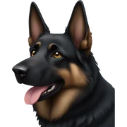 Black German shepherd  sticker