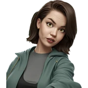 stylish girl with earphones sticker