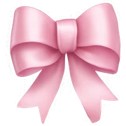 light pink ribbon bow sticker