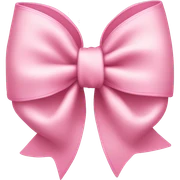 light pink bow on light pink bow sticker