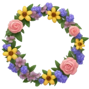 A wreath of flowers sticker