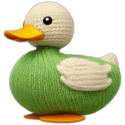 Knitted duck sticker