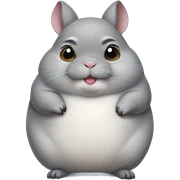 Very very very fat chinchilla  sticker