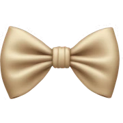 Beige bow sticker