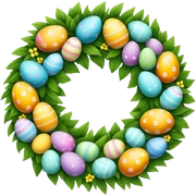 Easter wreath sticker