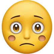 Sober yellow emoji face sticker