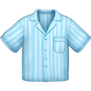 Light blue striped shirt sleeve pyjamas sticker