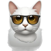 Cat with sunglasses sticker