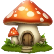 fairy mushroom house sticker