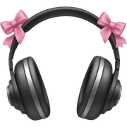 Headphones with bows sticker