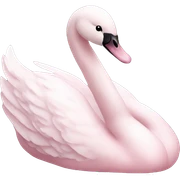 pastel pink swan sticker
