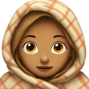 Girl in a blanket sticker