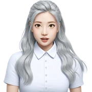realistic portrait of girl sticker