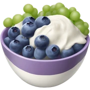 yoghurt bowl with grapes and blueberries sticker