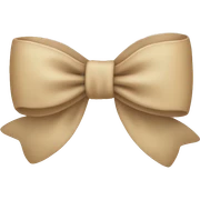 Beige bow sticker
