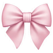 Light pink bow sticker
