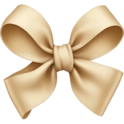 Beige bow sticker