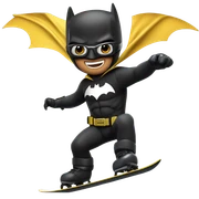 Batman snowboarding  sticker