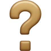 Beige question mark  sticker