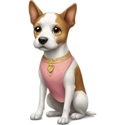 Dog wearing dress sticker