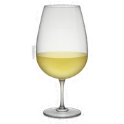 glass of white wine sticker