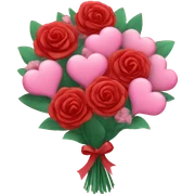 valentine flower bouquet sticker