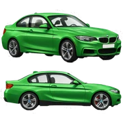 green bmw sticker