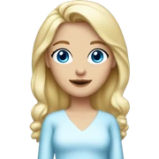 Santa Girl, blue eyes, blond hair sticker