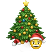 Santa tree sticker