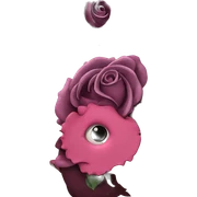 pink rose in coffee cup sticker