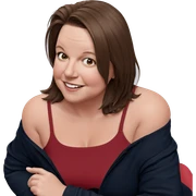 smiling girl with brown hair sticker