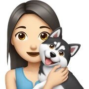 Japanese girl with husky sticker