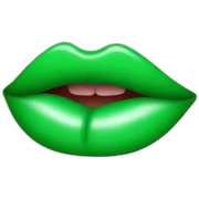 lips green sticker