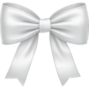 white satin bow sticker