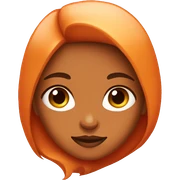 Girl with a fox face sticker