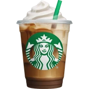 Starbuck ice coffee with ice cubes sticker