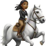 Girl riding horse sticker