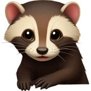 Brown Polecat on brown wood sticker