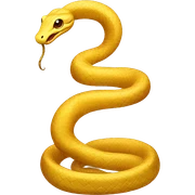 Standing Golden Snake  sticker