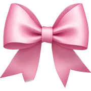 light pink ribbon bow sticker