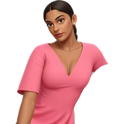 girl in pink dress sticker